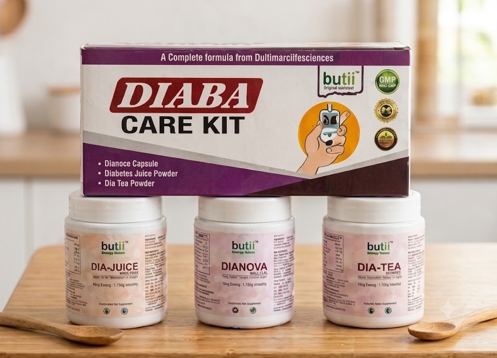 DIABA Care Kit with Dianova Capsule, Dia-Juice Powder and Dia-Tea Powder